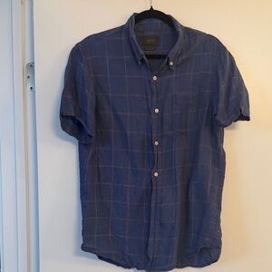 Jachs Men's Blue Checkered Shirt